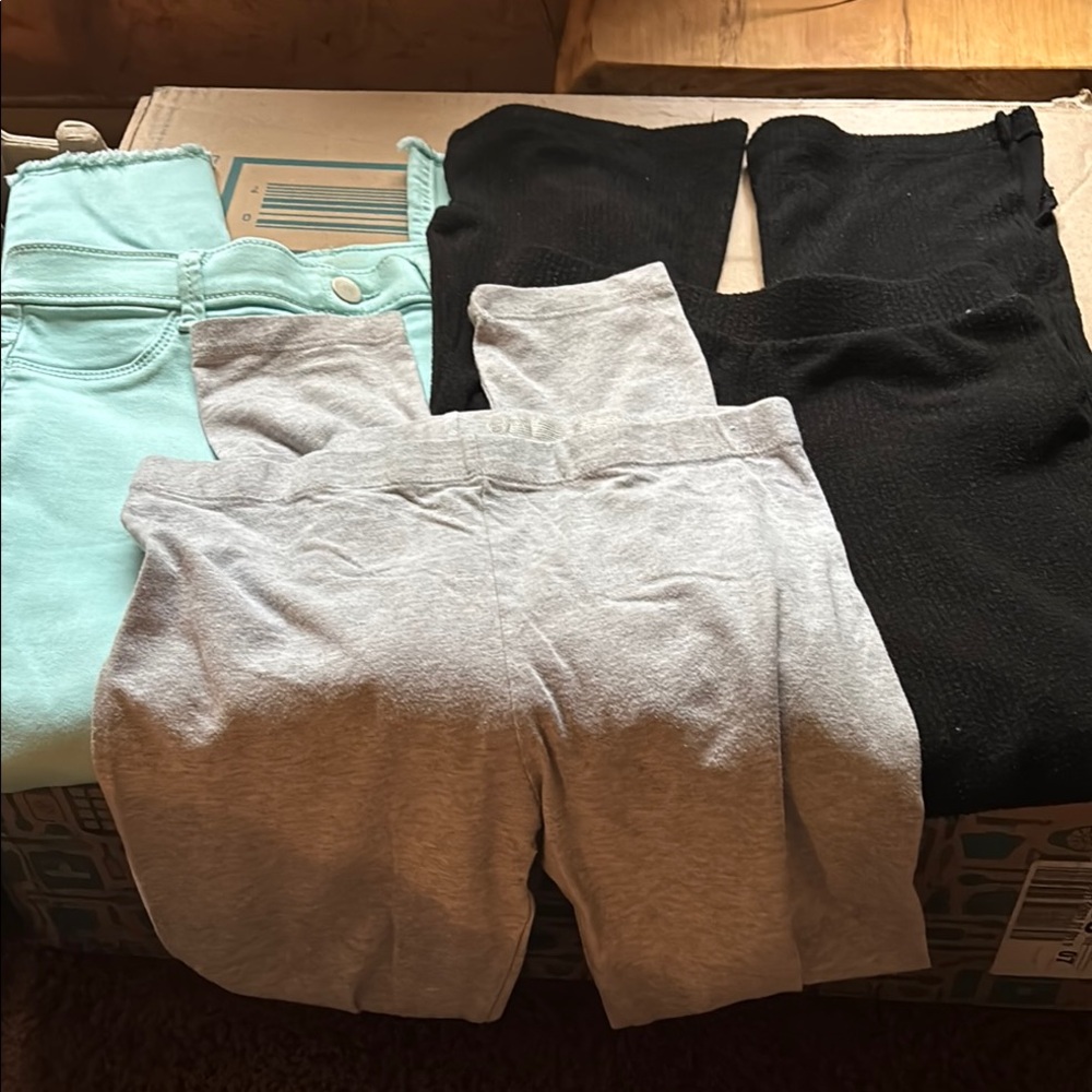 Wonder Nation Mint green& Gray Leggings. OldNavy Black Comfortable Athletic Wear